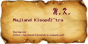 Majland Kleopátra névjegykártya